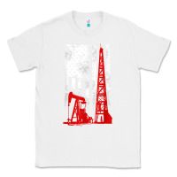 White oilfield shirt   us flag oil rig shirt Classic Tee - linhVisuals