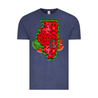 Vintage Denim illinois watermelon Vintage Tee - RacoonDesign