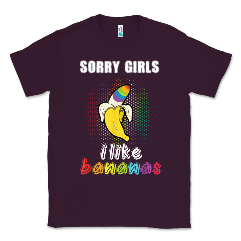 Mens Sorry Girl I Like Bananas Funny Lgbt Gay Pride Tshirt Gifts Classic Tee by linhVisuals | Teevron