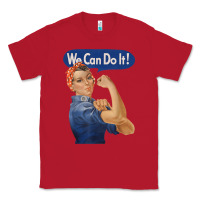 Red rosie the riveter shirt we can do it feminist retro t shirt Classic Tee - linhVisuals