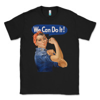 Black rosie the riveter shirt we can do it feminist retro t shirt Classic Tee - linhVisuals
