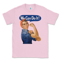 Bubblegum Pink rosie the riveter shirt we can do it feminist retro t shirt Classic Tee - linhVisuals