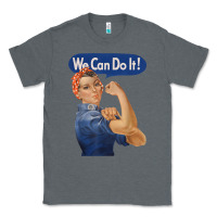 Charcoal Heather rosie the riveter shirt we can do it feminist retro t shirt Classic Tee - linhVisuals