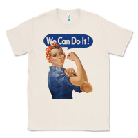 Natural rosie the riveter shirt we can do it feminist retro t shirt Classic Tee - linhVisuals