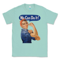 Seafoam rosie the riveter shirt we can do it feminist retro t shirt Classic Tee - linhVisuals