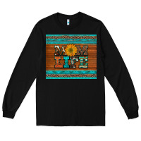Black mom life leopard cowhide turquoise aztec Long Sleeve Tee - Artiststas