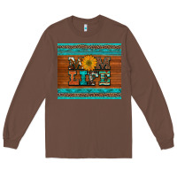 Chestnut mom life leopard cowhide turquoise aztec Long Sleeve Tee - Artiststas