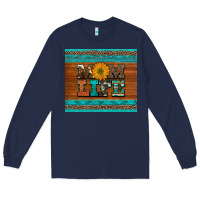 Navy mom life leopard cowhide turquoise aztec Long Sleeve Tee - Artiststas