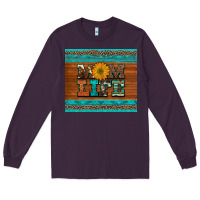 Plum mom life leopard cowhide turquoise aztec Long Sleeve Tee - Artiststas