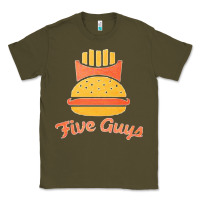 Army Green five guys Classic Tee - linhVisuals