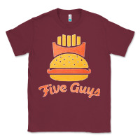 Burgundy five guys Classic Tee - linhVisuals