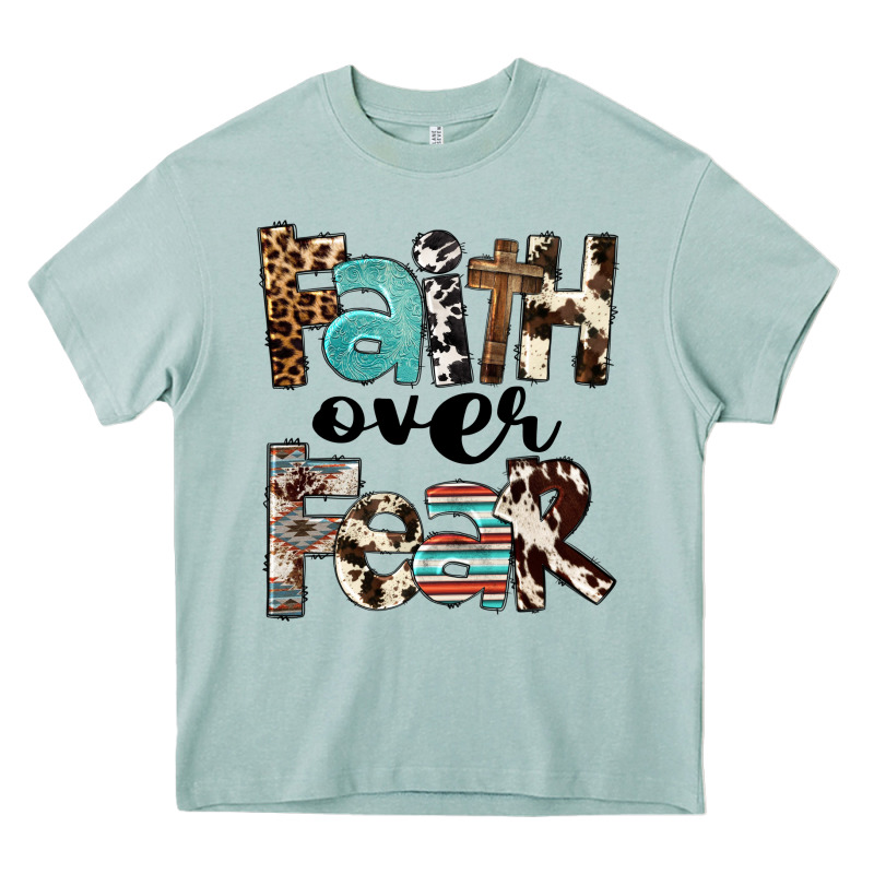 Faith Over Fear Heavy Core Tee by FaDigitalArtStudio | Teevron