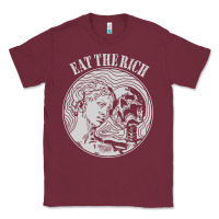 Burgundy eat the rich Classic Tee - linhVisuals
