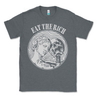Charcoal Heather eat the rich Classic Tee - linhVisuals