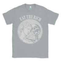 Heather Grey eat the rich Classic Tee - linhVisuals