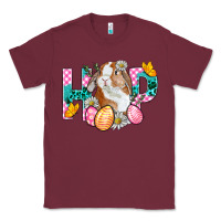 Burgundy Hop Bunny Easter Classic Tee - BundleAndBundleShop