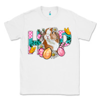 White Hop Bunny Easter Classic Tee - BundleAndBundleShop
