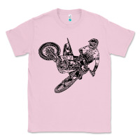 Bubblegum Pink Eli Tomac Jump Illustration Classic Tee - linhVisuals