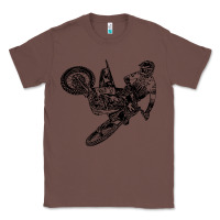 Chestnut Eli Tomac Jump Illustration Classic Tee - linhVisuals