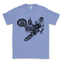 Colony Blue Eli Tomac Jump Illustration Classic Tee - linhVisuals