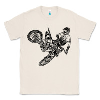 Natural Eli Tomac Jump Illustration Classic Tee - linhVisuals