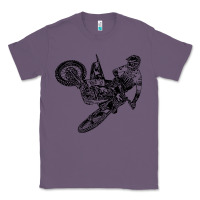 Lavender Eli Tomac Jump Illustration Classic Tee - linhVisuals