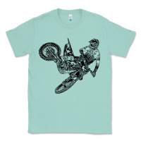 Seafoam Eli Tomac Jump Illustration Classic Tee - linhVisuals