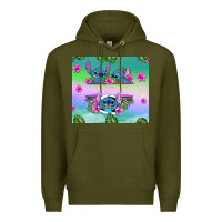 Army Green custom name stitch Premium Hoodie - AdoDesignShop