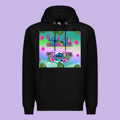 Custom Name Stitch Premium Hoodie Designed By Adodesignshop