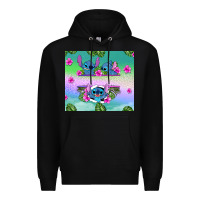 Black custom name stitch Premium Hoodie - AdoDesignShop