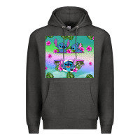 Charcoal Heather custom name stitch Premium Hoodie - AdoDesignShop