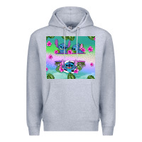 Heather Grey custom name stitch Premium Hoodie - AdoDesignShop