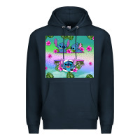 Navy custom name stitch Premium Hoodie - AdoDesignShop