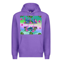 Purple custom name stitch Premium Hoodie - AdoDesignShop