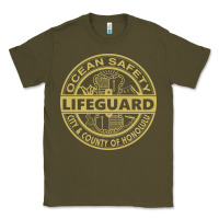 Army Green honolulu lifeguard   lifeguard Classic Tee - linhVisuals