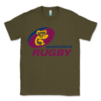Army Green queensland rugby Classic Tee - linhVisuals