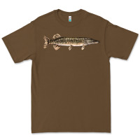 Cacao Northern Pike Fish Illustrations Premium Tee - LillyAllenDesigns
