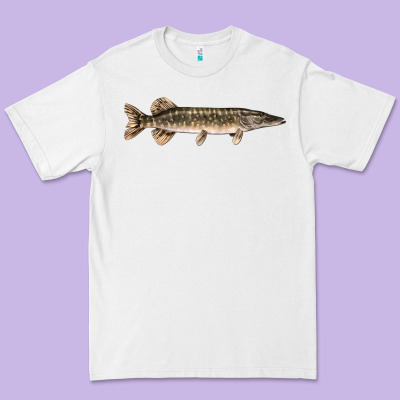 Northern Pike Fish Illustrations Premium Tee Designed By Lillyallendesigns