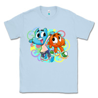 Dusty Blue gumball and darwin Classic Tee - linhVisuals