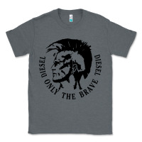 Charcoal Heather diesel only the brave Classic Tee - linhVisuals