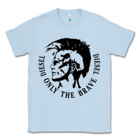 Dusty Blue diesel only the brave Classic Tee - linhVisuals