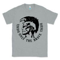 Heather Grey diesel only the brave Classic Tee - linhVisuals