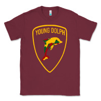 Burgundy young dolph Classic Tee - linhVisuals