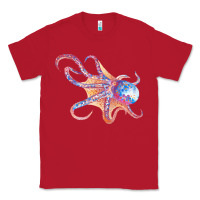 Red octopus t  shirtoctopus t  shirt Classic Tee - linhVisuals