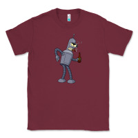 Burgundy futurama bender Classic Tee - linhVisuals