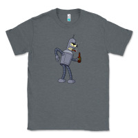 Charcoal Heather futurama bender Classic Tee - linhVisuals