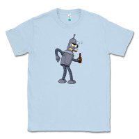 Dusty Blue futurama bender Classic Tee - linhVisuals