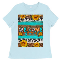 Baby Blue Welcome fall Ladies Tee - Artiststas
