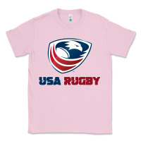 Bubblegum Pink usa rugby Classic Tee - linhVisuals