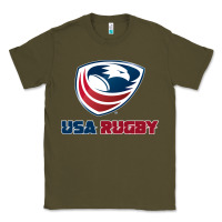 Army Green usa rugby Classic Tee - linhVisuals